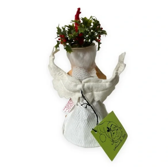 Vintage 1961 Annalee‎ 8” Angel Holly Wreath Halo with Tag - Picture 4 of 12